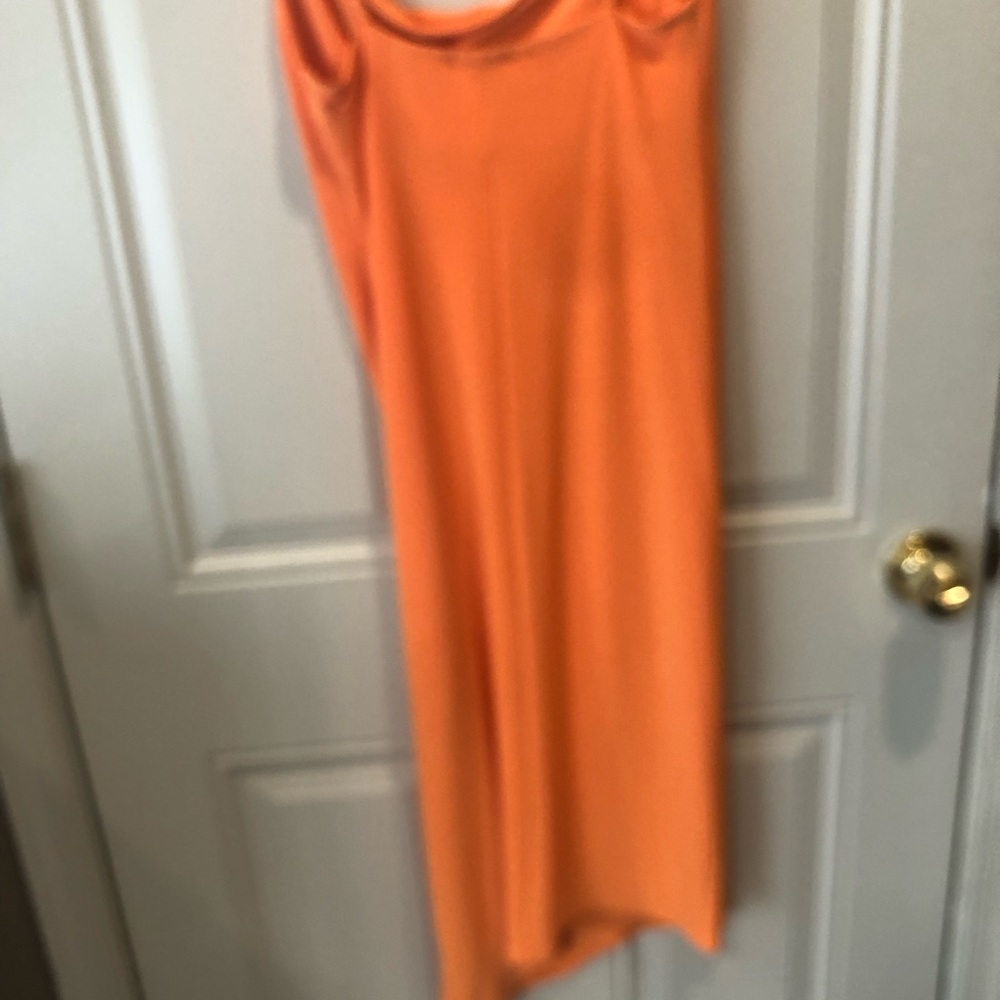 ZARA MIDI ORANGE DRESS SZ S - Picture 7 of 8